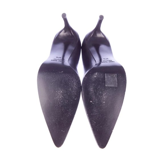 Helmut Lang Black Leather Pointed Toe Pumps Heels w/ Dust Bag - Size 7.5 - Picture 8 of 9